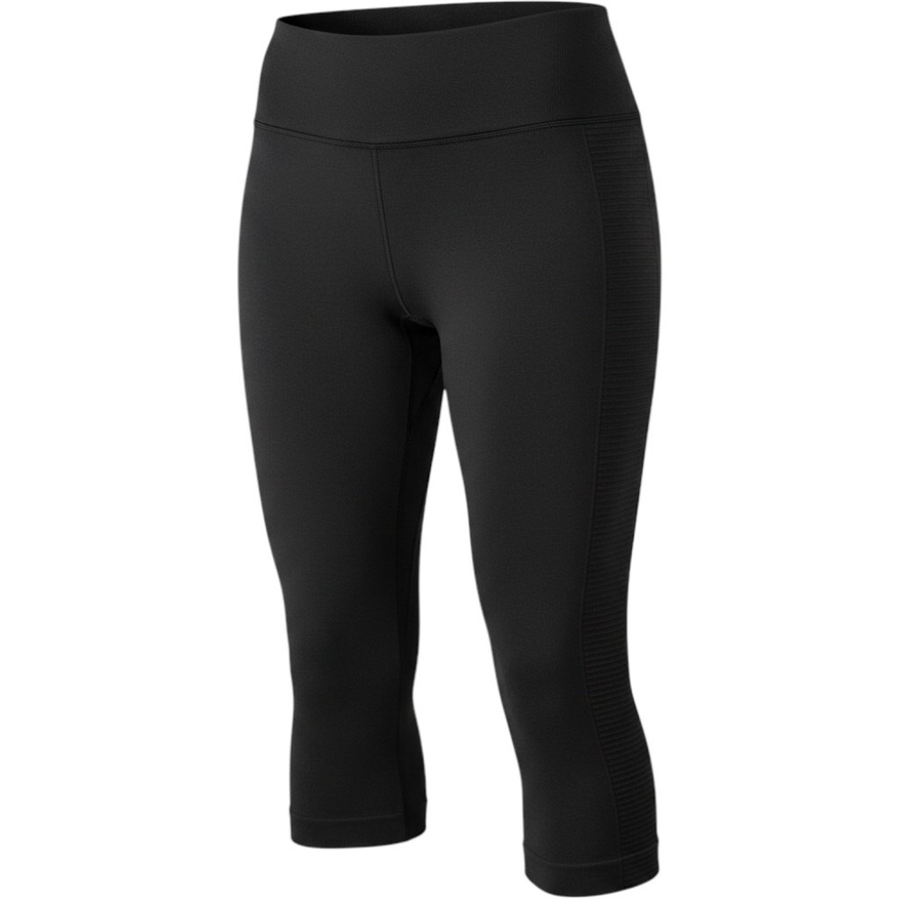 Brooks Pure project Running Workout Capri Leggings Black Medium Mesh Panels M